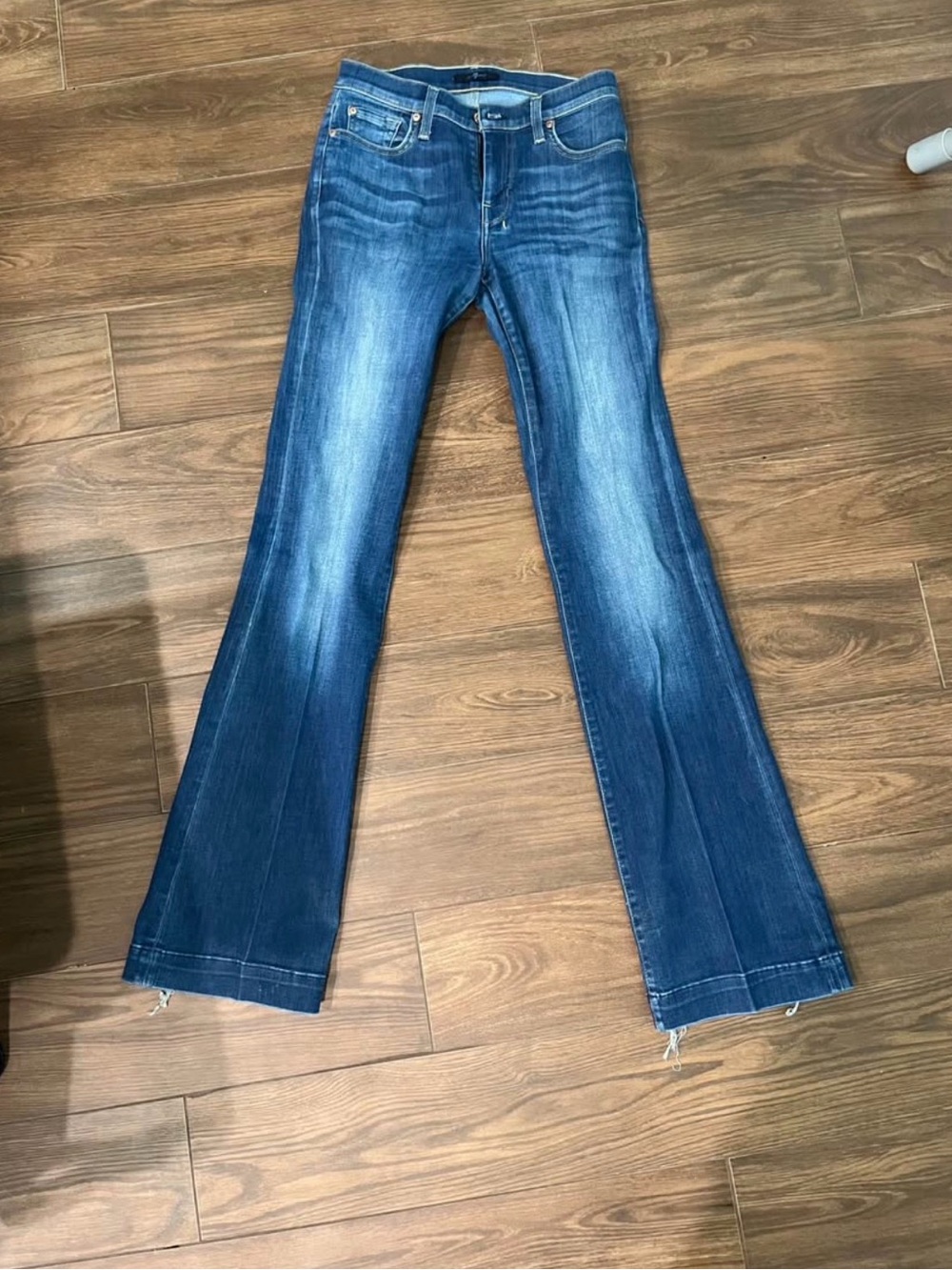 7 For All Mankind Women's Medium Blue Flared Jeans